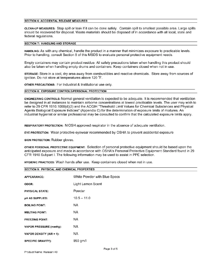 MATERIAL SAFETY DATA SHEET PAGE 1 OF X - 805312-3.webp