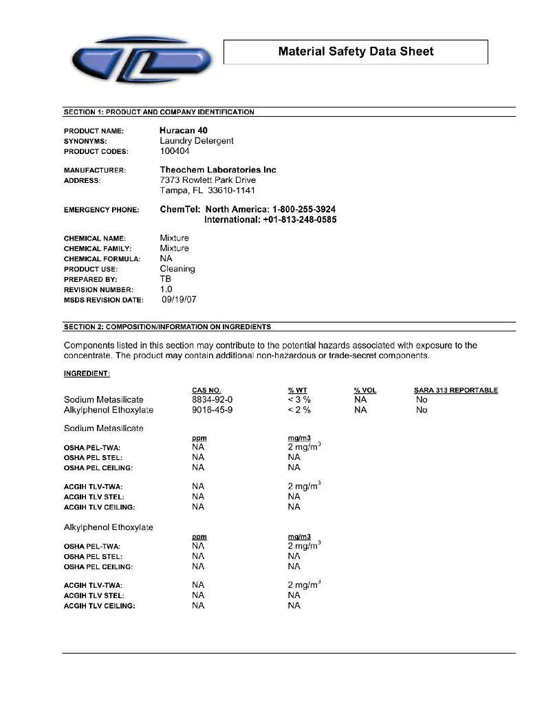 MATERIAL SAFETY DATA SHEET PAGE 1 OF X - 805312-1.webp