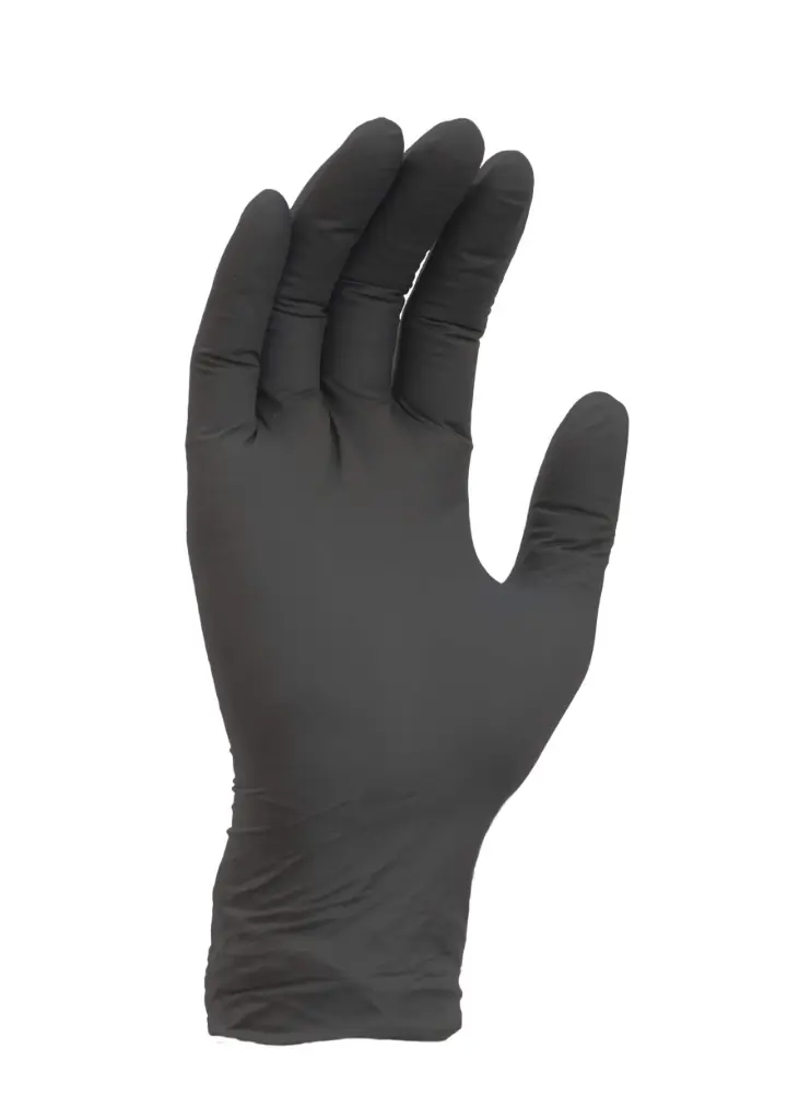 Glove Nitrile Exam PF Blk Med 10/100