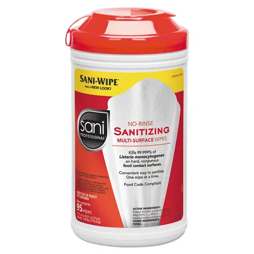 Wipe Sani No Rinse Food Service 95/tub 6tub/cs