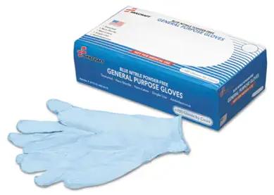 [7NSN4920178] AbilityOne® 8415014920178, SKILCRAFT Nitrile General Purpose Gloves, Blue, Large, 9.5", 100/Box