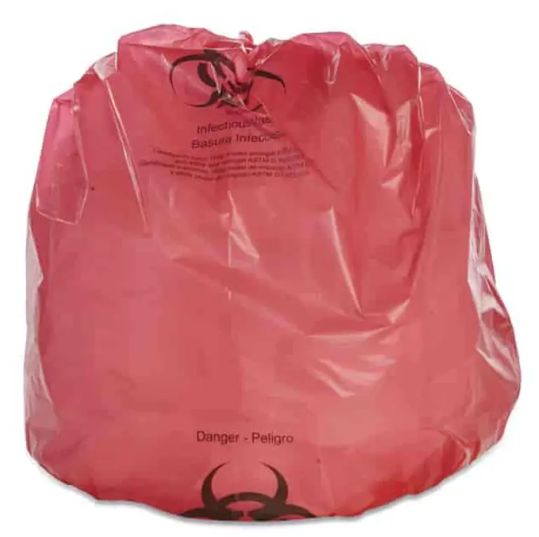 [7NSN5173664] AbilityOne®
8105015173664, SKILCRAFT Biohazard Can Liners, Biohazard Infectious Waste, 55 gal, 3 mil, 37" x 50", Red, Flat Pack, 37/Box