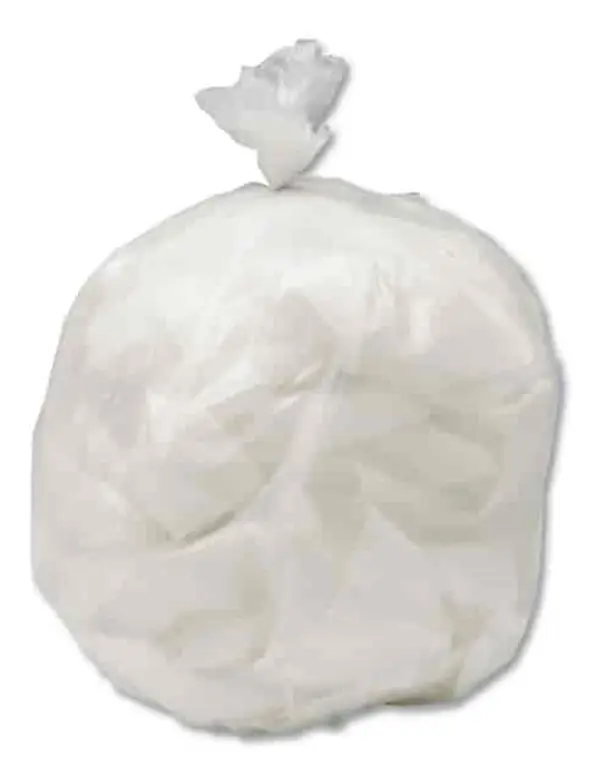 [7NSN5604934] AbilityOne® 8105015604934, SKILCRAFT Low-Density Trash Can Liners, 13 gal, 0.7 mil, 24" x 30", White, 120/Carton