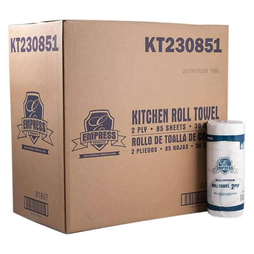[2RJSKT230851] Towel Kitchen Roll 2Ply White 85/Roll