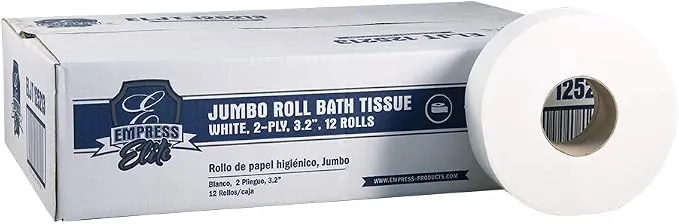 Toilet Tissue JRT Empress 2-Ply 9in White