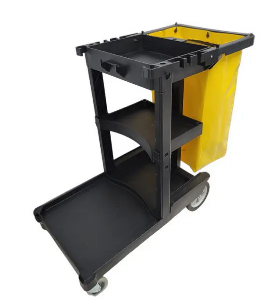 [3ABCOJC-274JC3B] Cart Janitor ABCO 3-Shelf Black
