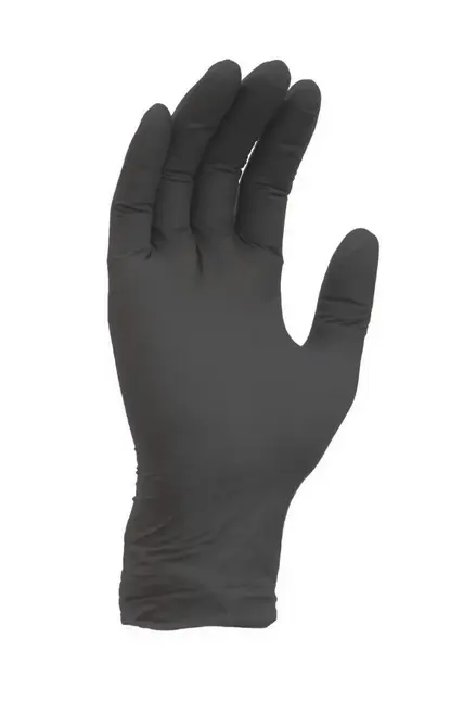 Glove Nitrile PF Small Black  10/100/cs 