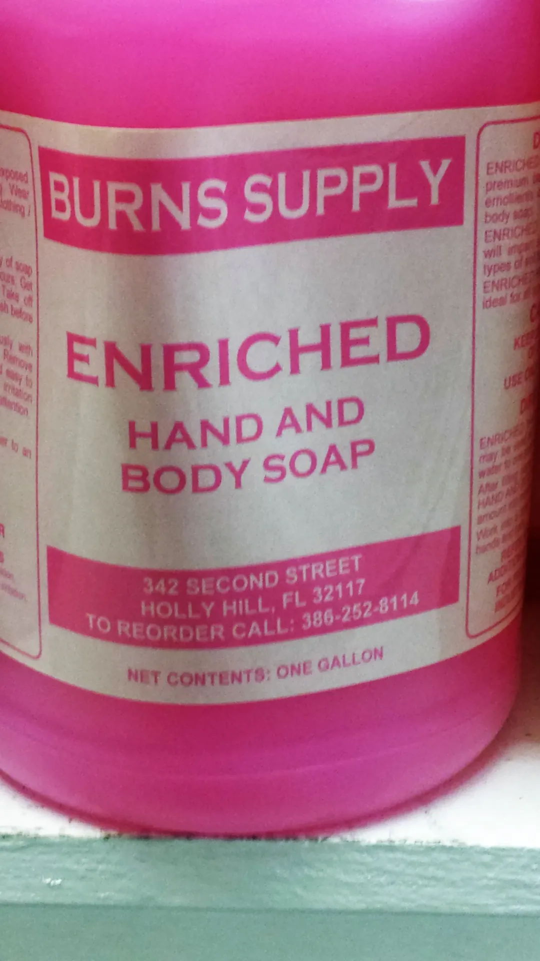 [1BUR1331-4] Pink Lotion Hand Soap Gallon