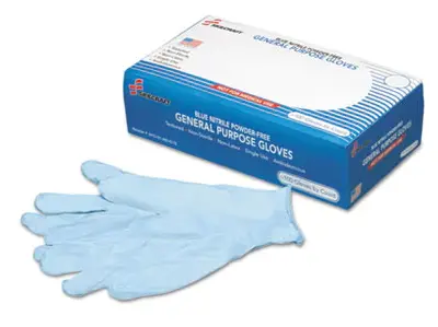 [NSN4920179] AbilityOne® 8415014920179, SKILCRAFT Nitrile General Purpose Gloves, Blue, Medium, 9.5", 100/Box